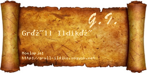 Grüll Ildikó névjegykártya